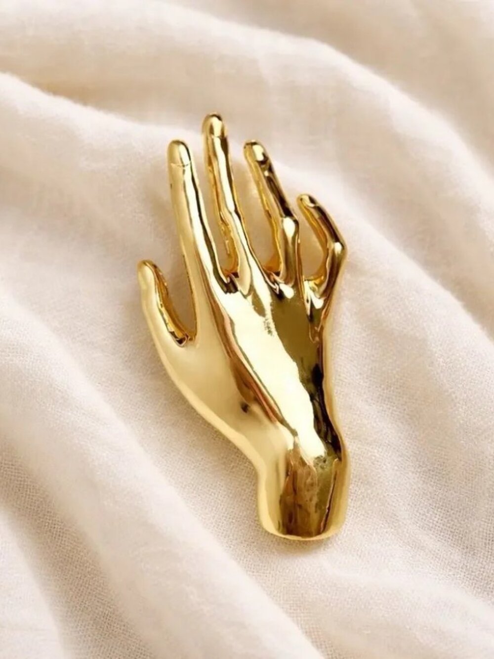 Hand Pin Brooch Zara Gold Figural Hand Brooch Pin Shawl Coat Sweater